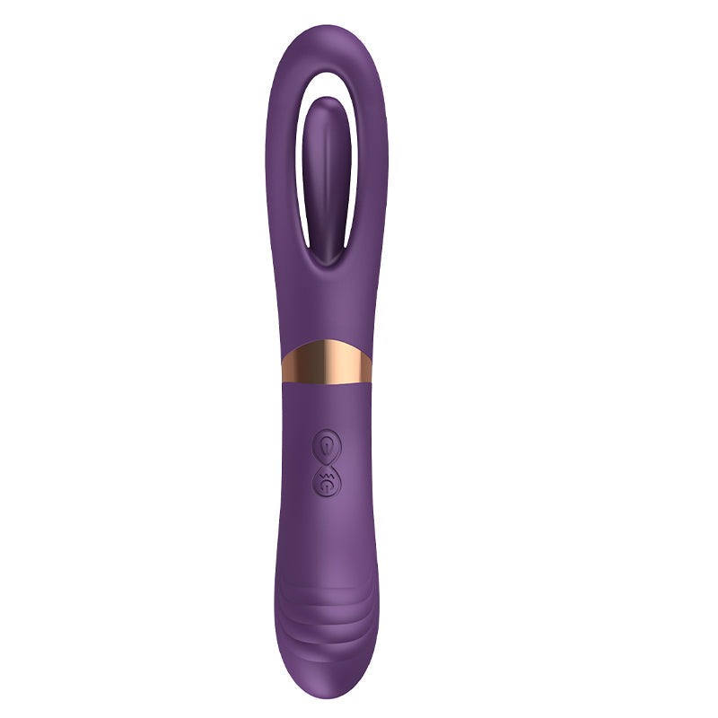 Trixie Rechargeable Dual-Function Flicking Vibrator – Purple