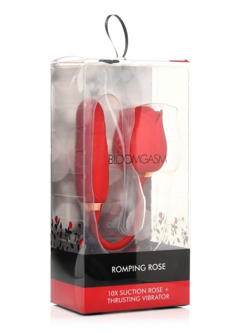 Bloomgasm Romping Rose Thrusting Vibrator & Suction Stimulator
