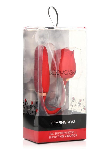 Bloomgasm Romping Rose Thrusting Vibrator & Suction Stimulator