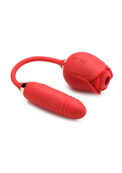 Bloomgasm Romping Rose Thrusting Vibrator & Suction Stimulator