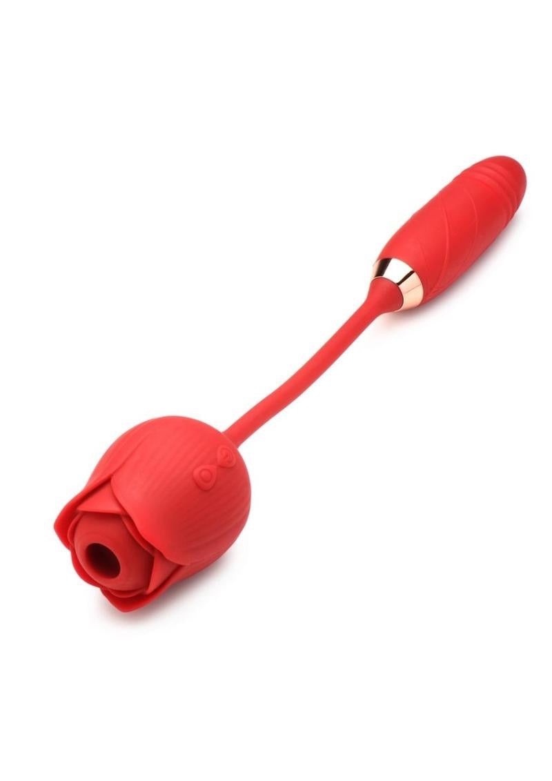 Bloomgasm Romping Rose Thrusting Vibrator & Suction Stimulator