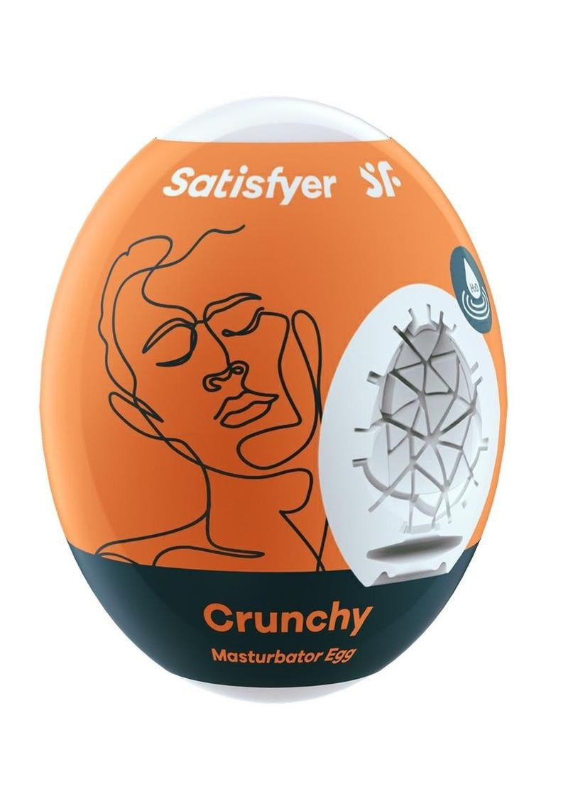 Satisfyer Crunchy Textured Masturbator Egg – Orange