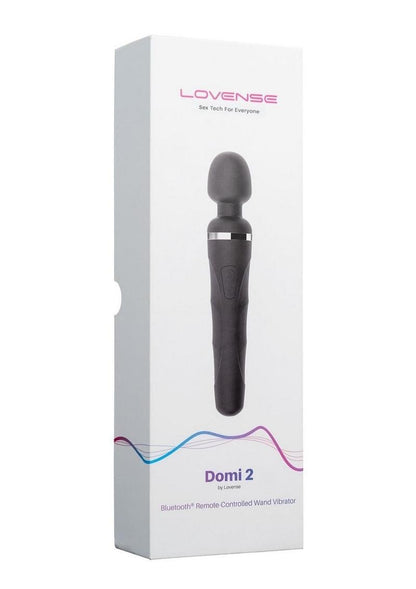 Lovense Domi 2 App-Controlled Rechargeable Wand Vibrator – Black
