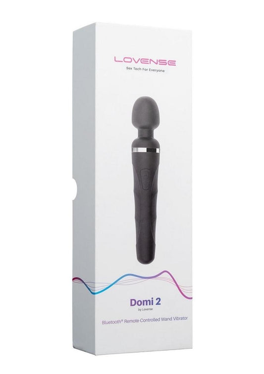 Lovense Domi 2 App-Controlled Rechargeable Wand Vibrator – Black