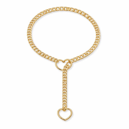 Golden Heart Chain Collar – Gold