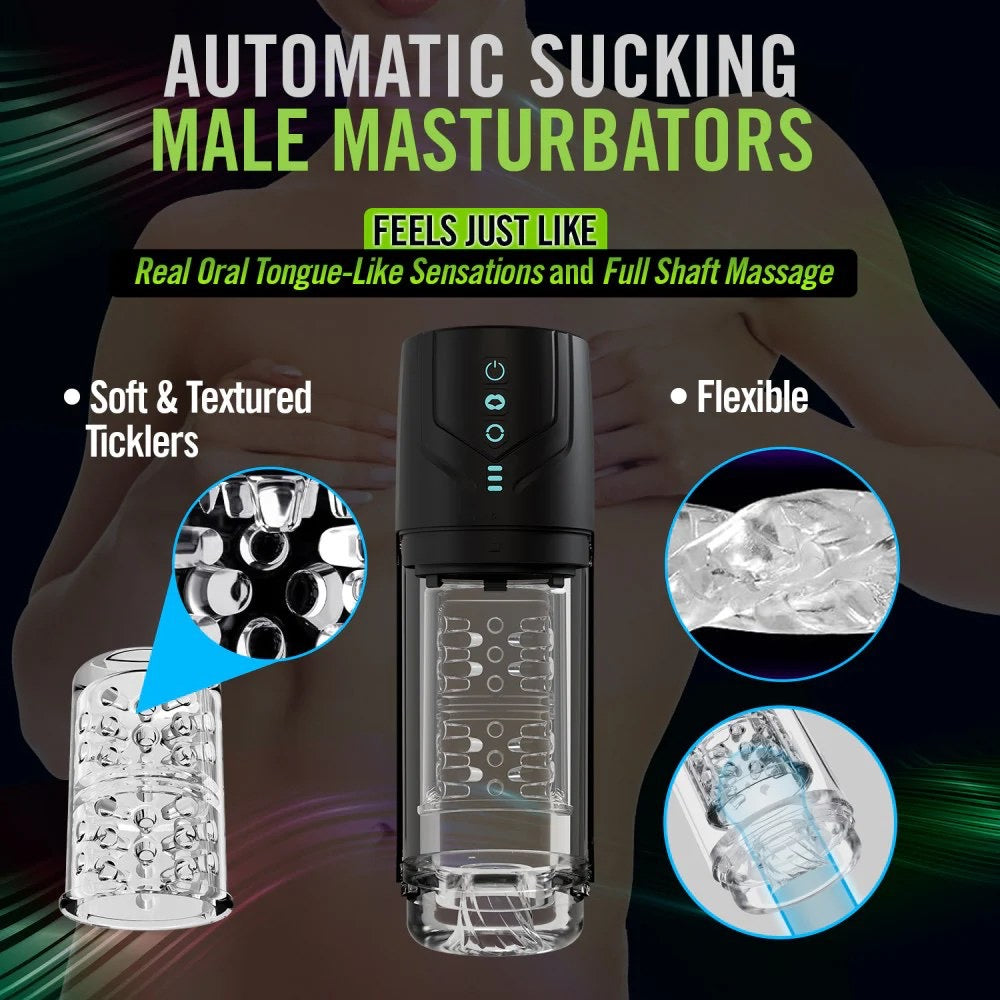 M For Men by Blush® Whirlwind Pro – Automatic Rotating & Suction Masturbator for Men