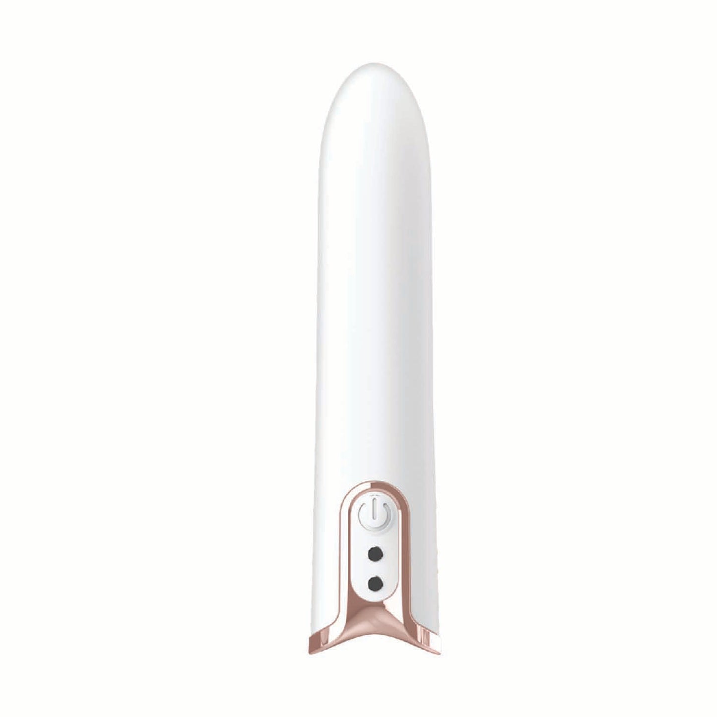 Gold Glam Bullet Vibrator – White | Sleek Compact Pleasure