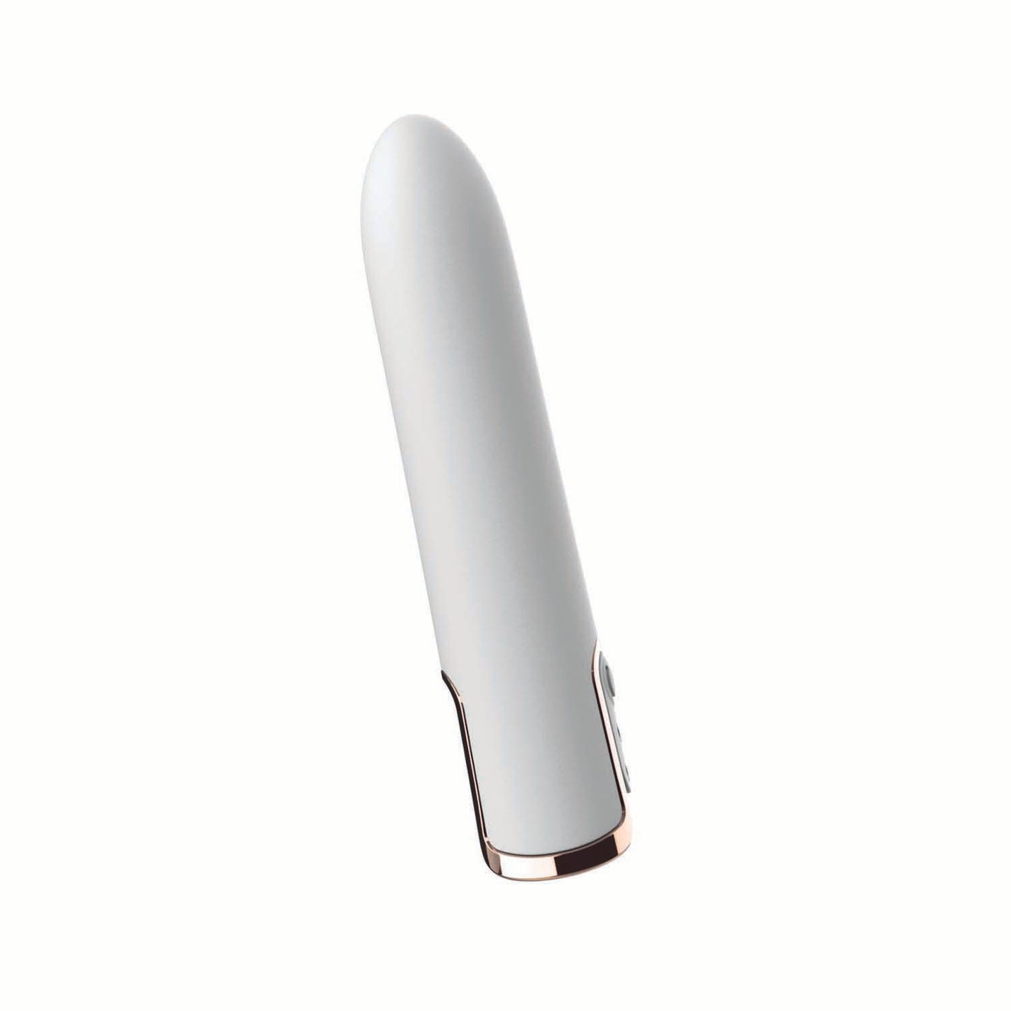 Gold Glam Bullet Vibrator – White | Sleek Compact Pleasure