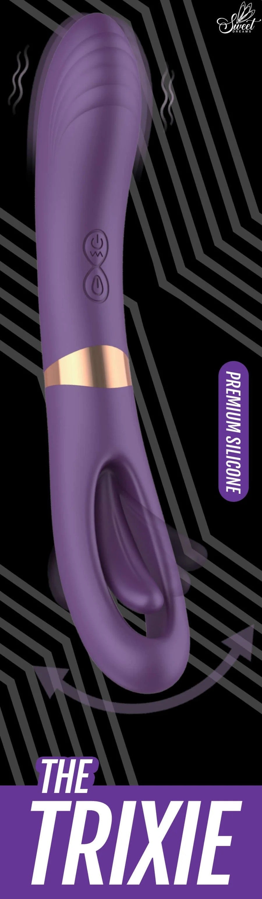 Trixie Dual Function Rechargeable Vibrator – 10 Modes with Flick Function