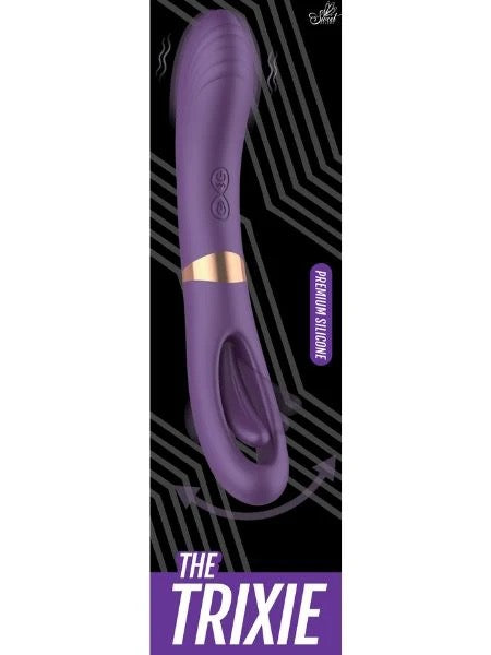 Trixie Rechargeable Dual-Function Flicking Vibrator – Purple