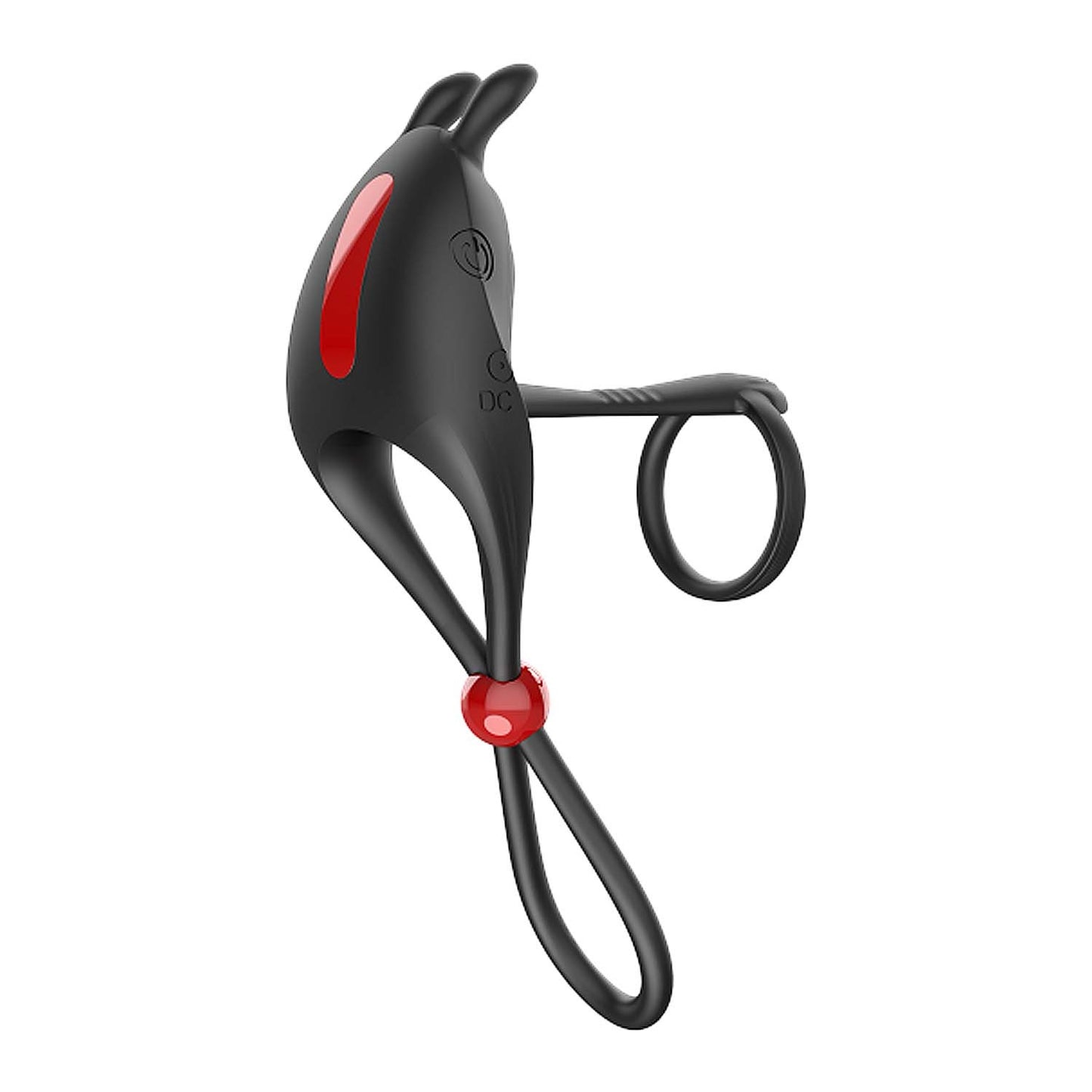 Cockpower Remote Control Cock Ring & Ball Cinch – Black Silicone