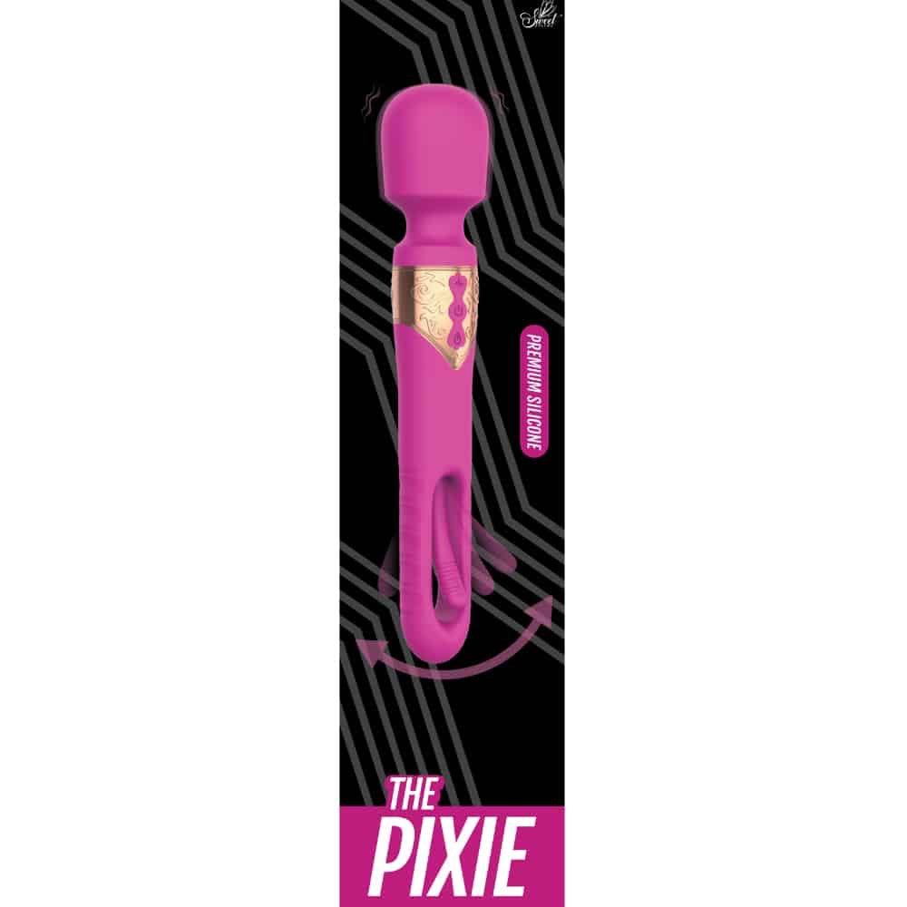 Pixie Dual-End Flicking Vibrator Wand – Dual Function Rechargeable