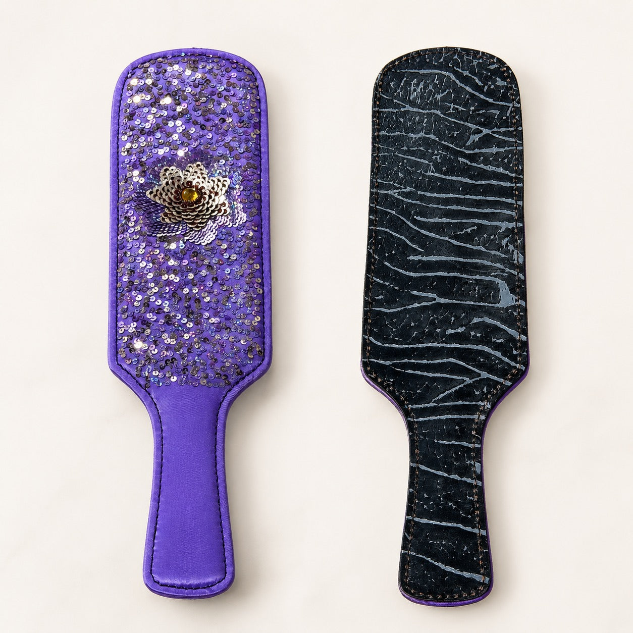 Midnight Bloom Sequin Impact Paddle – Purple & Black