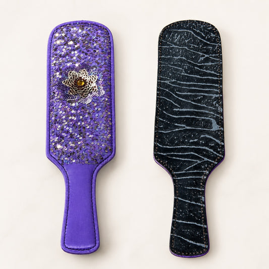 Midnight Bloom Sequin Impact Paddle – Purple & Black