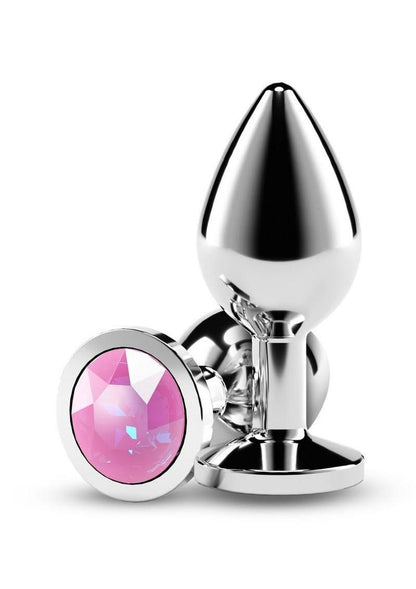 Rear Assets Silver Anal Plug | Medium Pink Gem