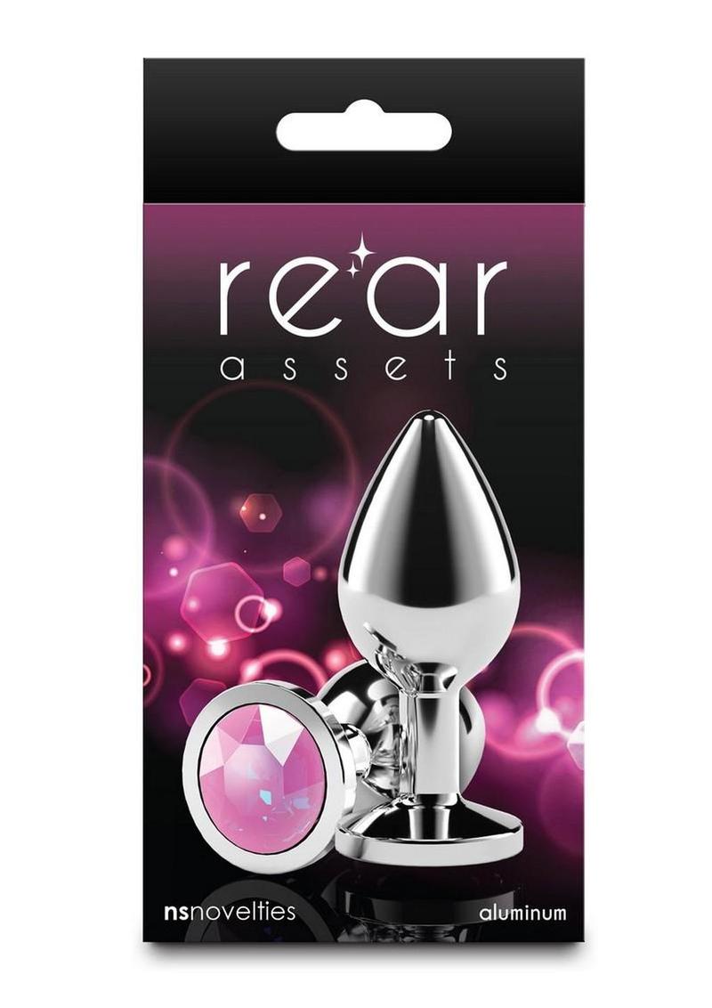 Rear Assets Silver Anal Plug | Medium Pink Gem