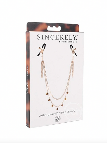 Sincerely Amber Chained Nipple Clamps