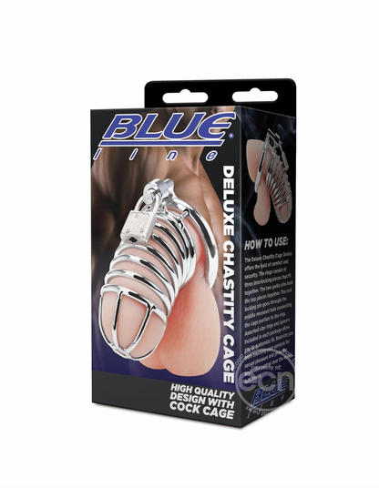 Blue Line Deluxe Chastity Cage