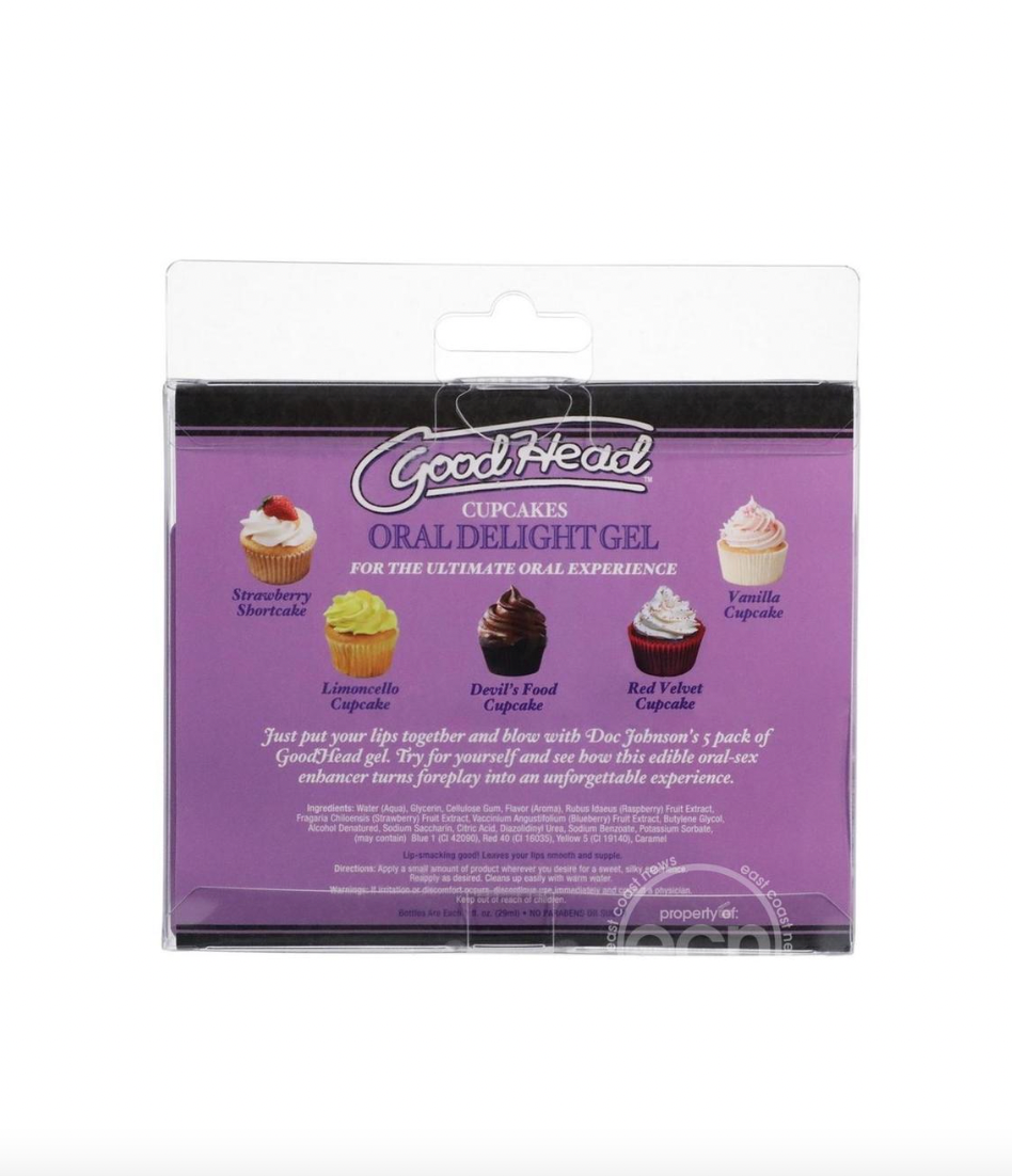 GoodHead Oral Delight Gel Cupcakes (5 Pack) 1oz