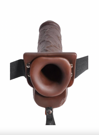Fetish Fantasy Series Hollow Squirting Strap-On Dildo with Balls and Harness