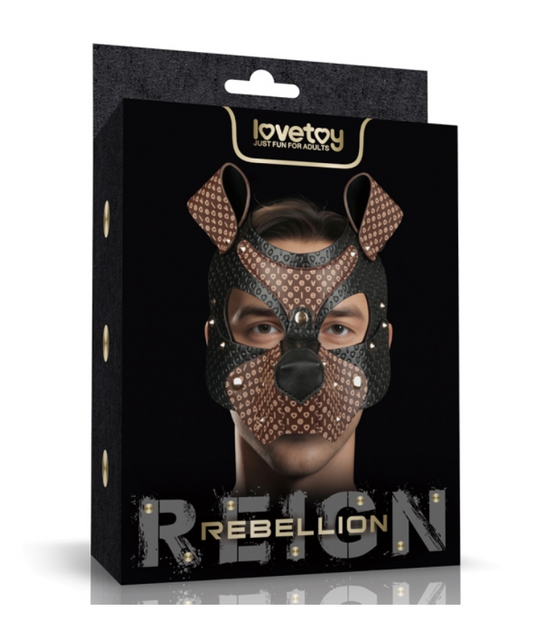 Rebellion Reign Classic Pup Mask – Adjustable PU Leather Puppy Play Mask