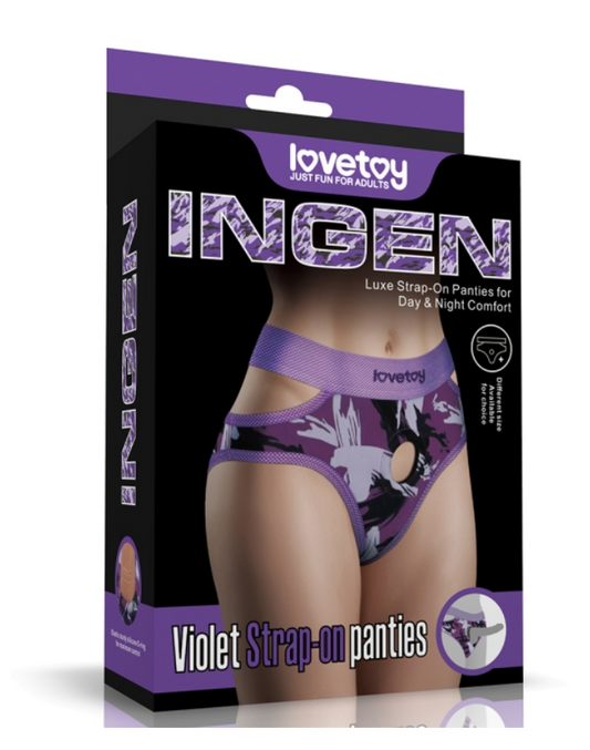 Ingen Violet Strap-On Harness Panties M/L – Adjustable Purple Strap-On Underwear