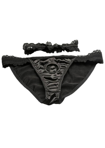 Bedroom Bliss Jolie Panty Harness & Garter | Black Medium