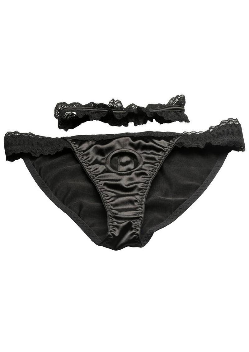 Bedroom Bliss Jolie Panty Harness & Garter | Black Medium