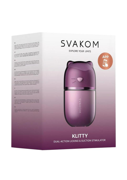 SVAKOM Kitty Rechargeable Clitoral Suction Stimulator – Lavender | Waterproof Clitoral Vibrator