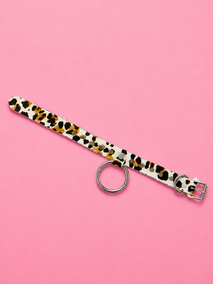 Wild Leopard O-Ring Collar – Cream, Brown & Black