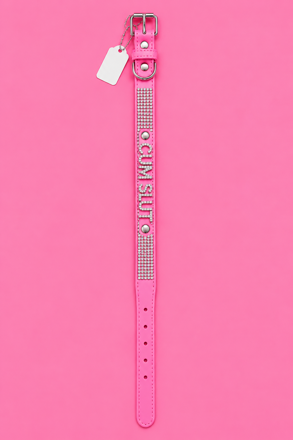 Rhinestone Statement Collar – Pink & Silver