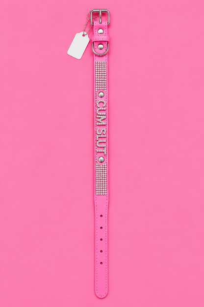 Rhinestone Statement Collar – Pink & Silver