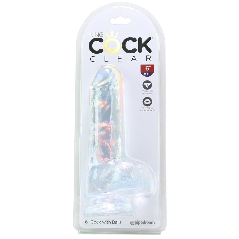 King Cock Clear Dildo w/ Balls